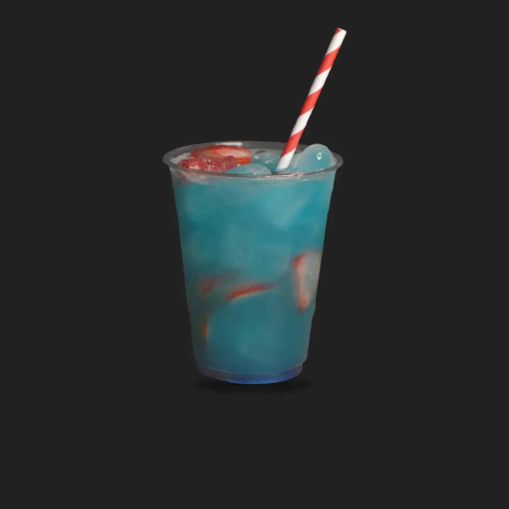 Oceans Heaven drink as delivered, cut out on charcoal