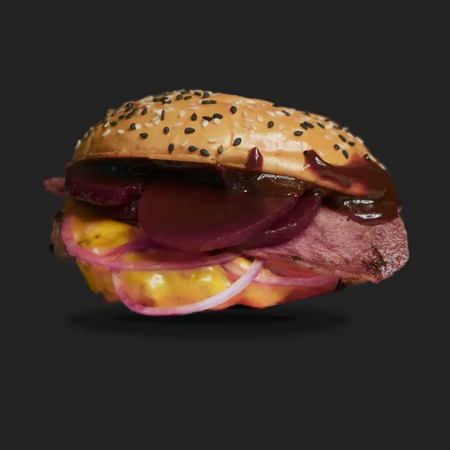 Aussie from the Sizzld menu, cut out on charcoal, photographed and edited by Konquer