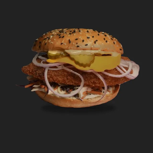 Southern Style from the Sizzld menu, cut out on charcoal, photographed and edited by Konquer