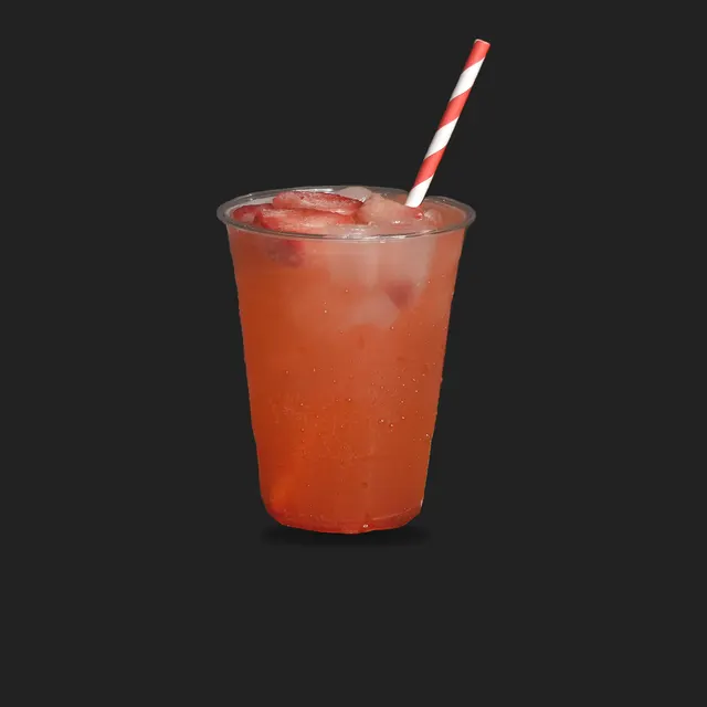 Strawberry Lemonade from the Sizzld menu, cut out on charcoal, photographed and edited by Konquer
